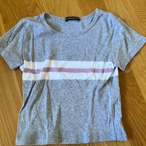 Grey cropped Brandy Melville tshirt